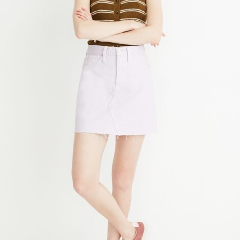 Madewell A-line mini skirt lilac sz 29